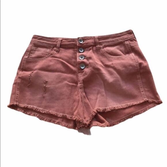 Women’s NWT Others Follow Orange Jean Shorts - Picture 1 of 7